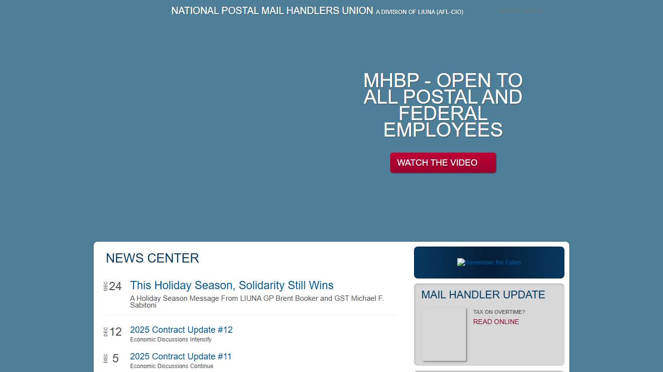 National Postal Mail Handlers Union - A Division of LIUNA (AFL-CIO)